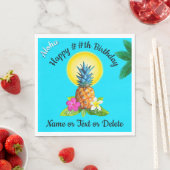 Ideen des hawaiianischen Themed Party, Personalisi Serviette (Beispiel)