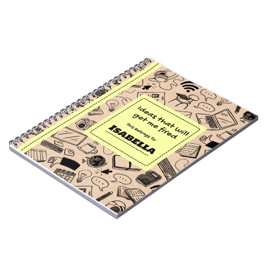 Ideen, die mich faszinieren Funny Spiral Notebook Notizblock (Linke Seite)