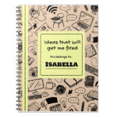 Ideen, die mich faszinieren Funny Spiral Notebook Notizblock (Vorderseite)