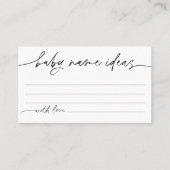 Ideen für alle Babynamen - Vorschläge Karte (Vorderseite)