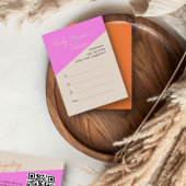 Ideen für Babynamen Hellrosa Orange-Aktivitätskart Begleitkarte