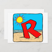 Ideen für Beach Wedding Letter R Postkarte (Vorne/Hinten)