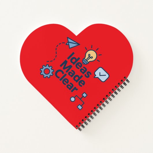 Ideen für Clear Heart Notebook Notizblock (Rückseite)