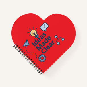 Ideen für Clear Heart Notebook Notizblock