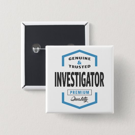 Ideen für das Logo des Ermittlers. Button (Vorne & Hinten)