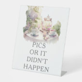 Ideen für eine Hochzeitskamera Sockelschild (Vorderseite)