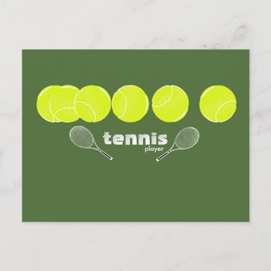 Ideen für einen Tennisspieler Postkarte (Vorderseite)