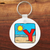 Ideen für Hochzeiten am Strand Letter Y Schlüsselanhänger (Vorderseite)