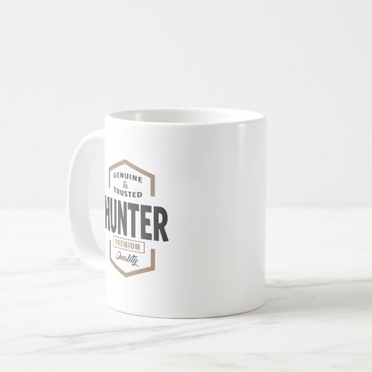 Ideen für Jäger-Logo-Geschenke. Kaffeetasse (Vorderseite Links)