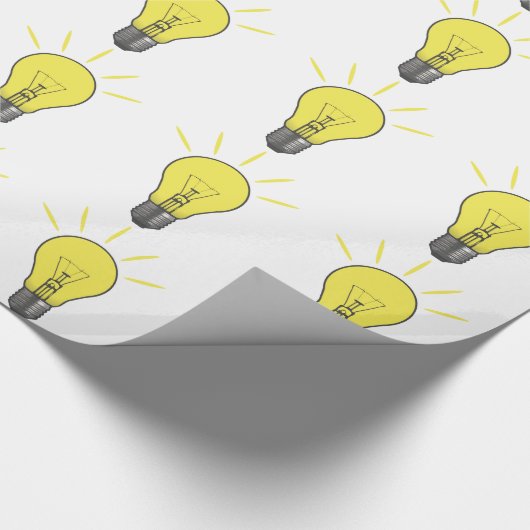 Ideen-Glühlampe Geschenkpapier (Ecke)