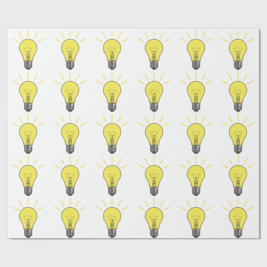 Ideen-Glühlampe Geschenkpapier (Flach)