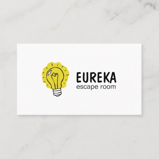 Ideen-Glühlampen-Logo-Visitenkarte Visitenkarte (Vorderseite)