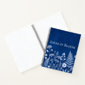 Ideen in Blüte Blaues Botanisches Notizbuch (Innenseite)