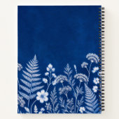 Ideen in Blüte Blaues Botanisches Notizbuch (Rückseite)