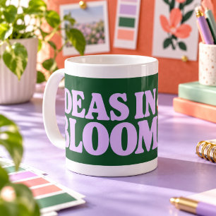 Ideen in voller Blüte Fette Florale Typografie Tas Kaffeetasse