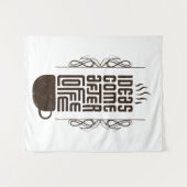 Ideen kommen nach Kaffee, trendige Typografie-Buch Wandteppich (Vorderseite (Horizontal))