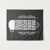 Ideen kommen nach Kaffee, trendige Typografie, Nr. Wandteppich (Vorderseite (Horizontal))