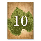 Ideen rustikaler Hochzeit im Herbst | TISCHNUMMER (Rückseite)