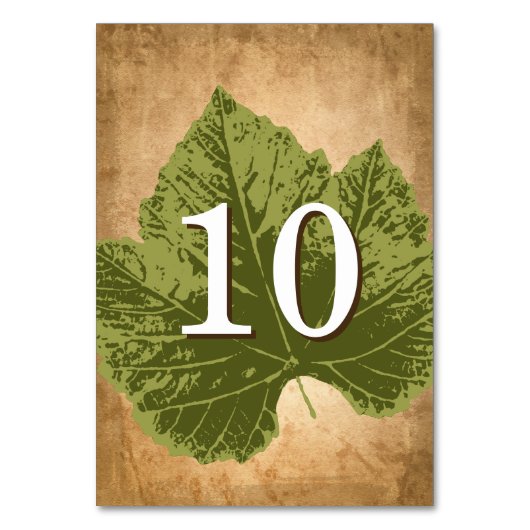 Ideen rustikaler Hochzeit im Herbst | TISCHNUMMER (Vorderseite)