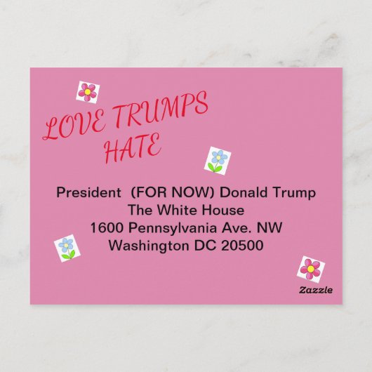 Ideen Trumps Postkarte (Rückseite)