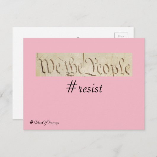 Ideen Trumps Wir den Widerstand der Menschen Postkarte (Vorne/Hinten)