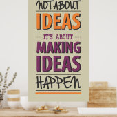 "Ideen verwirklichen" Zitat Poster (Küche)