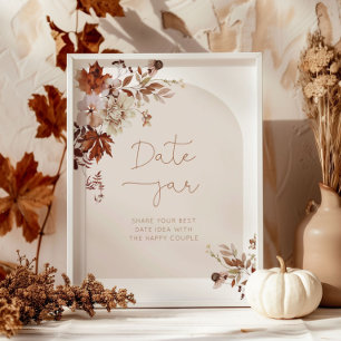 Ideen zum Herbsttag. Boho fall Date jar bridal P Poster