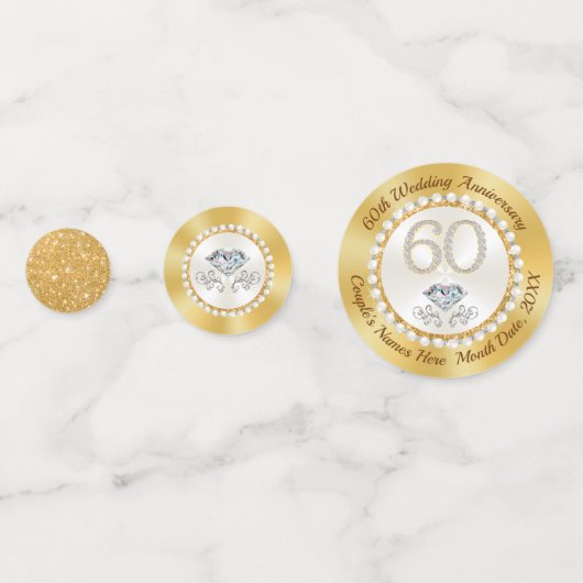 Ideen zur Dekoration von Hochzeitstischen Konfetti (Vorderseiten)