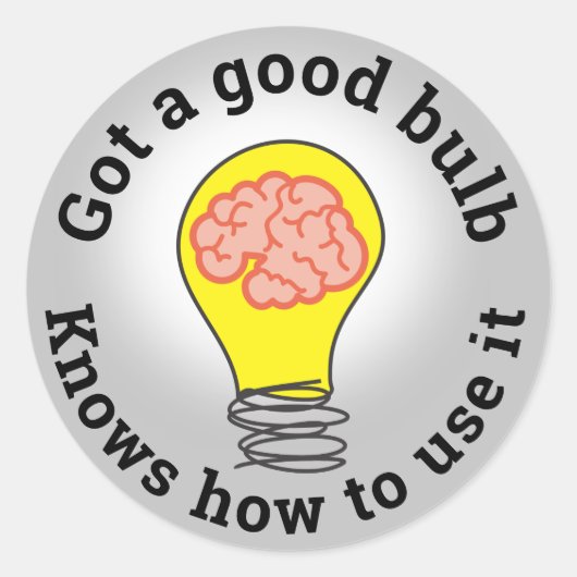 Ideenbeleuchtungsaufkleber für die Mitarbeitererke Runder Aufkleber (Vorderseite)