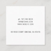 Ideeneditor für den Editor für Logo-Großbuchstaben Quadratische Visitenkarte (Rückseite)