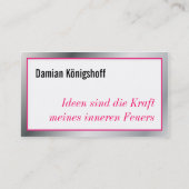 Ideengeber Visitenkarte (Rückseite)