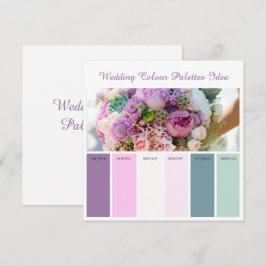 Ideenkarte für Hochzeitspalette Einladung