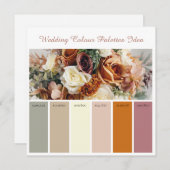 Ideenkarte für Hochzeitspalette Einladung (Vorne/Hinten)