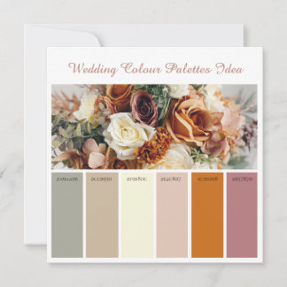 Ideenkarte für Hochzeitspalette Einladung