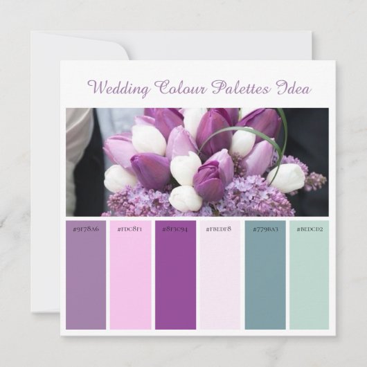 Ideenkarte für Hochzeitspalette Einladung (Vorderseite)