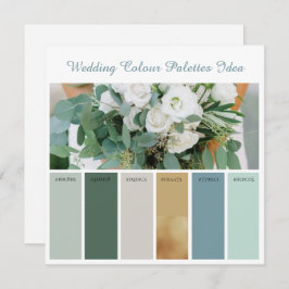 Ideenkarte für Hochzeitspalette Einladung