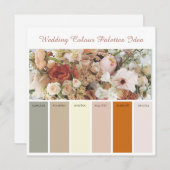 Ideenkarte für Hochzeitspalette Einladung (Vorne/Hinten)