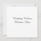 Ideenkarte für Hochzeitspalette Einladung (Rückseite)