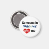 Idemand in Winnipeg houdt van me Magnet (Vorderseite/Rückseite)