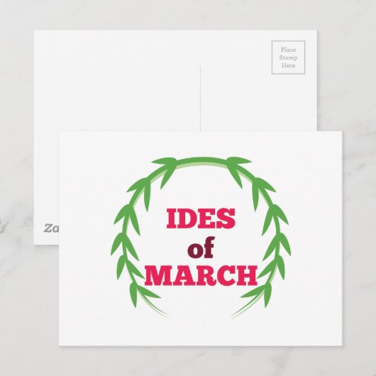 Iden des März Postkarte (Vorne/Hinten)