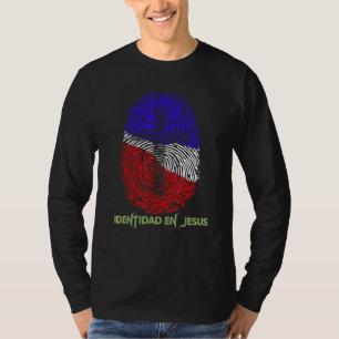 Identidad en Jesus Graphic Fingerprint Christlich  T-Shirt
