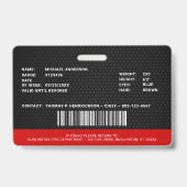 Identifikation der Feuerwehr-Foto-Abteilung für be Ausweis (Rückseite)