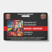 Identifikation der Feuerwehr-Foto-Abteilung für be Ausweis (Vorderseite)