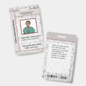 Identifikation der Mitarbeiter im Krankenhaus mit Ausweis (Front & Back)