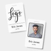 Identifikation des Mitarbeiters des kundenspezifis Ausweis (Front & Back)