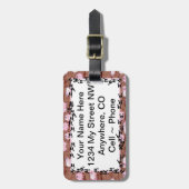 Identifikation etikettiert ~ rosa Piggys Gepäckanhänger (Vorderseite vertikal)