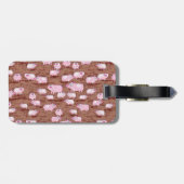 Identifikation etikettiert ~ rosa Piggys Gepäckanhänger (Rückseite horizontal)