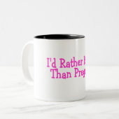 Identifikation ist eher 40 als schwangeres Rosa Zweifarbige Tasse (Vorderseite Links)