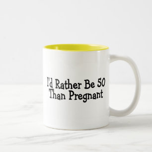 Identifikation ist eher 50 als schwanger zweifarbige tasse