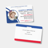 Identifikation mit Kindern Moderne Foto-ID Ausweis (Vorder- & Rückseite)